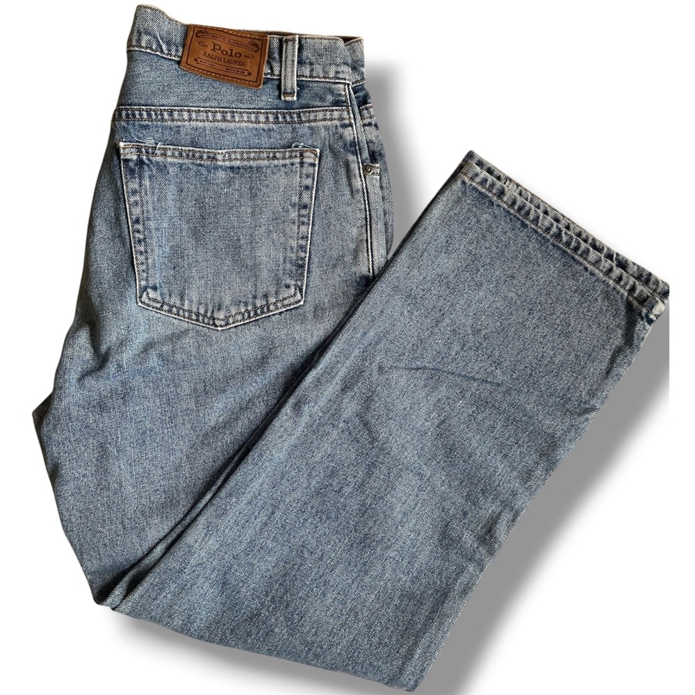 Polo Ralph Lauren Mens Straight Leg Jeans 33x30 Blue Denim Medium Wash